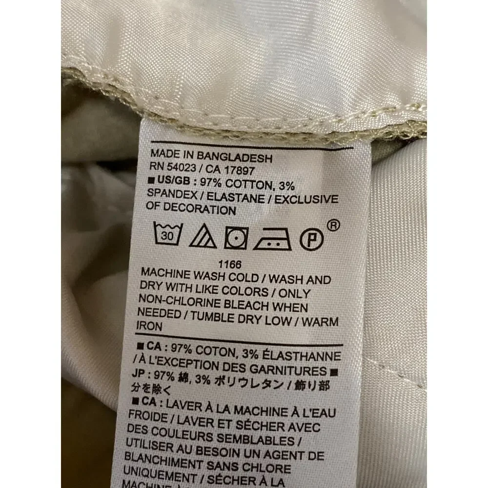 Banana Republic Men's Tan Beige Straight Leg Chino Khaki Trousers Pants Size 35